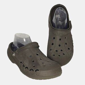 Crocs Unisex Men 9 Women 11 Baya Clog Walnut/Brown Slip on Shoes Sandals Cut Out